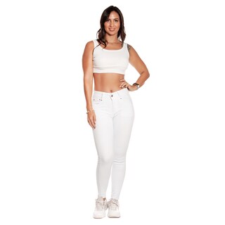Foto 1 | Foto 1 | Pantalón de Mezclilla Pineda Jeans color Blanco Tiro Alto Strech para Dama