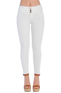 Foto 1 | Foto 1 | Jeans Devendi Blancos para Mujer