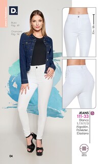 Foto 3 | Foto 3 | Jeans Devendi Blancos para Mujer