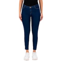 Jeans Skinny Britos Tiro Medio 020087 Azul para Mujer