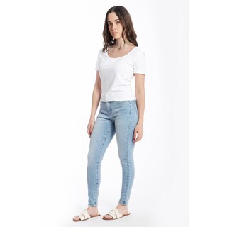 Foto 2 | Foto 2 | Jeans High Rise Skinny Juvenil, 6873 (mezclilla Tono Claro) Azul