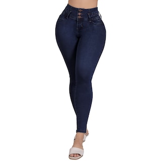 Foto 1 | Foto 1 | Jeans Para Mujer – Corte Colombiano, Tela Elástica, Realce De Glúteos, Cintura Alta 3786/02