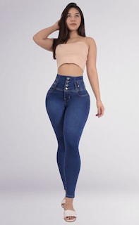 Foto 3 | Foto 3 | Jeans Dama Pantalones Mujer Levanta Pompas Corte Colombiano