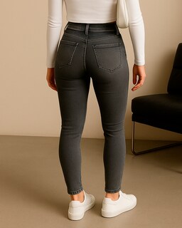 Foto 3 | Foto 3 | Pantalón Skinny De Mezclilla Para Mujer Ocean Point Corte Tiro Alto
