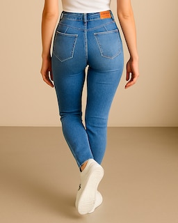 Foto 3 | Foto 3 | Pantalón Skinny De Mezclilla Para Mujer Ocean Point Corte Tiro Alto