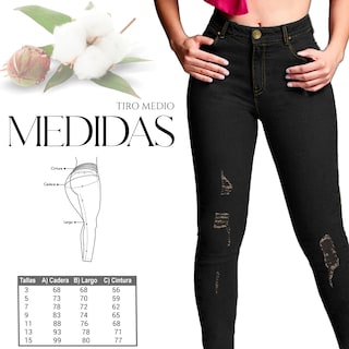 Foto 3 | Foto 3 | Jeans Stretch Shendy Vendy Negros para Mujer