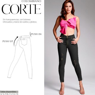 Foto 4 | Foto 4 | Jeans Stretch Shendy Vendy Negros para Mujer