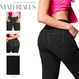 Foto 5 | Foto 5 | Jeans para Dama Stretch Levanta Pompa Negro