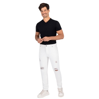 Foto 5 | Foto 5 | Pantalón Slim Britos Jeans Hombre Mezclilla Blanco 803785