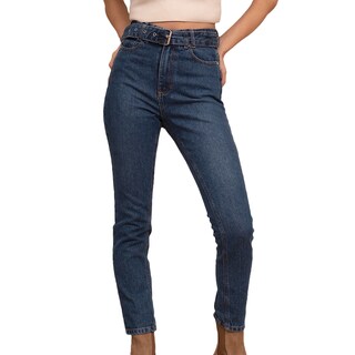 Foto 1 | Foto 1 | Jeans de Mezclilla MCHK 6005 color Azul Corte Recto Tiro Alto para Mujer
