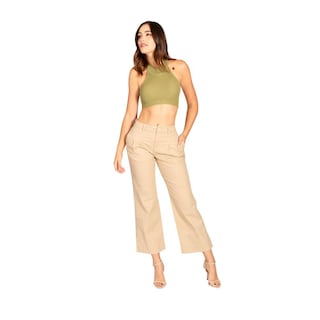 Foto 4 | Foto 4 | Pantalon Recto Jeanswest para Mujer Tiro Alto Beige