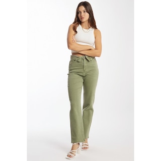 Foto 1 | Foto 1 | Jeans Roman Fashion Cintura Doblada Juvenil 6554 Verde Claro