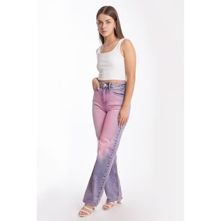 Foto 2 | Foto 2 | Jeans Wide Leg Degradado Rosa con Morado Juveniles