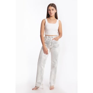 Foto 1 | Foto 1 | Jeans Roman Fashion Efecto Metalizado /Juvenil 6618 Plateado