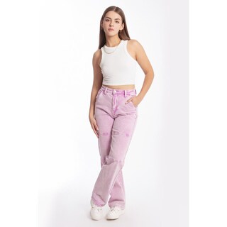 Foto 1 | Foto 1 | Jeans Wide Roman Fashion 6621 Lila para Mujer
