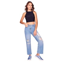 Jeans Con Desgaste Ilusión 83014 Azul