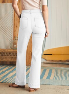 Foto 4 | Foto 4 | Jeans Astylish Para Mujer, Pierna Ancha, Cintura Alta, Talla 8, Color Blanco - Venta Internacional.