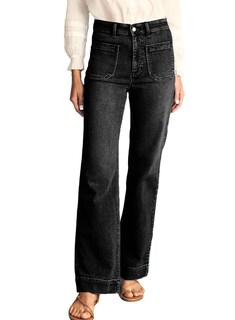 Foto 1 | Foto 1 | Jeans Astylish Para Mujer, Pierna Ancha, Cintura Alta, Talla 4, Color Negro - Venta Internacional.