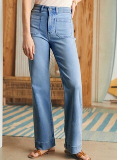 Foto 5 | Foto 5 | Vaqueros Astylish De Pierna Ancha Para Mujer, Cintura Alta, Talla 6, Azul Beau - Venta Internacional.