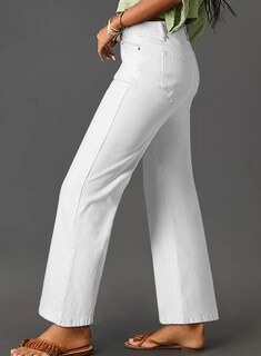 Foto 4 | Foto 4 | Pantalones Vaqueros Elegantes De Pierna Ancha Y Cintura Alta Para Mujer Blanca - Venta Internacional.