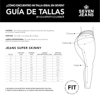 Foto 5 | Foto 5 | Jeans Mezclilla Mujer Pantalon Straight Colombiano Push Up Buenissima Seven Jeans