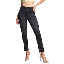 Jeans Mezclilla Mujer Pantalon Straight Cintura Alta Levanta Pompa Push Up Seven Jeans