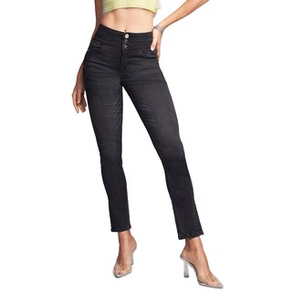 Foto 1 | Foto 1 | Jeans Mezclilla Mujer Pantalon Straight Cintura Alta Levanta Pompa Push Up Seven Jeans