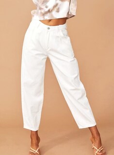 Foto 2 | Foto 2 | Vaqueros Elegantes Para Mujer, Cintura Alta, Casuales, Holgados, Blancos, Talla 18 - Venta Internacional.