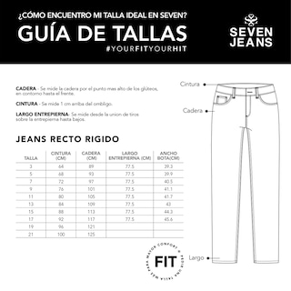 Foto 5 | Foto 5 | Jeans Recto Mujer Cintura Alta Confort Seven Jeans 4241stmo