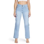 Jeans Recto Cargo Mujer Push Up Seven Jeans 9926stcl