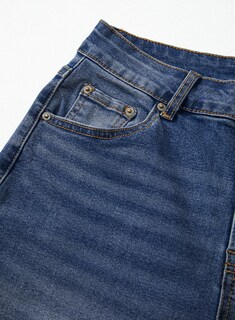 Foto 5 | Foto 5 | Pantalones Vaqueros Elegantes De Cintura Alta, Rectos, Pernera Ancha, Azul - Venta Internacional.