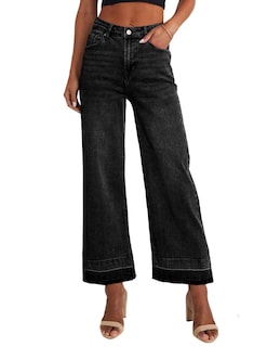 Foto 3 | Foto 3 | Jeans Astylish Para Mujer, Cintura Alta, Pierna Recta, Color Negro - Venta Internacional.