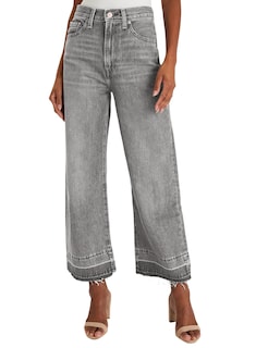 Foto 1 | Foto 1 | Jeans Astylish Para Mujer, Pierna Ancha, Cintura Alta, Gris Claro - Venta Internacional.