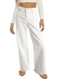Foto 4 | Foto 4 | Vaqueros Elegantes Para Mujer, Casuales, De Cintura Alta, Rectos, Blancos - Venta Internacional.