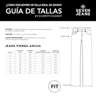 Foto 5 | Foto 5 | Jeans Pierna Ancha Mujer Wide Leg Cintura Alta Seven Jeans 4232stcl