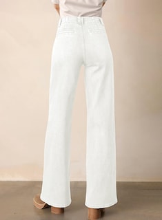 Foto 2 | Foto 2 | Jeans Astylish Para Mujer, Cintura Alta, Holgados, Elásticos, Blancos - Venta Internacional.