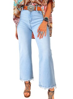 Foto 1 | Foto 1 | Jeans Astylish Para Mujer, Cintura Alta, Acampanados, Talla 6, Azul Claro - Venta Internacional.