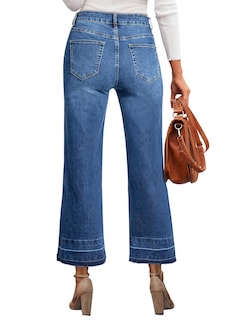 Foto 4 | Foto 4 | Jeans para Mujer Cintura Alta Acampanados Ancha Azul - Venta Internacional