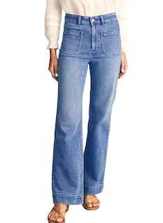Foto 1 | Foto 1 | Pantalones Vaqueros Elegantes Con Bolsillo De Parche Y Cintura Alta Para Mujer - Venta Internacional.