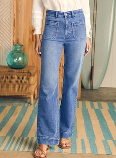 Foto 3 | Foto 3 | Pantalones Vaqueros Elegantes Con Bolsillo De Parche Y Cintura Alta Para Mujer - Venta Internacional.