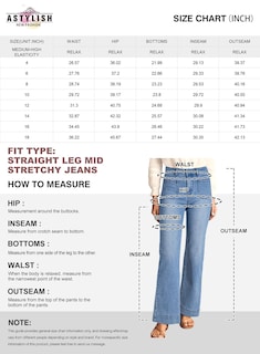 Foto 6 | Foto 6 | Pantalones Vaqueros Astylish Ashleigh Blue De Cintura Alta Y Pierna Ancha Para Mujer - Venta Internacional.