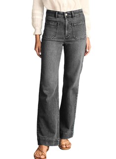 Foto 1 | Foto 1 | Vaqueros Astylish De Pierna Ancha Para Mujer, Cintura Alta, Talla 14, Gris - Venta Internacional.