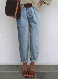 Foto 2 | Foto 2 | Pantalones Vaqueros Elegantes De Cintura Alta Holgados Para Novio Para Mujer - Venta Internacional.