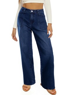 Foto 4 | Foto 4 | Vaqueros Elegantes Y Modernos De Cintura Alta Con Pierna Recta Para Mujer - Venta Internacional.