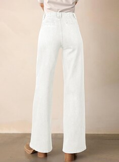 Foto 2 | Foto 2 | Jeans Astylish Para Mujer, Cintura Alta, Holgados, Elásticos, Blancos - Venta Internacional.