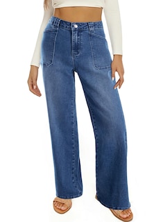 Foto 4 | Foto 4 | Jeans Astylish, Casual, Cintura Alta, Pierna Recta, Para Mujer - Venta Internacional.