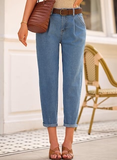 Foto 4 | Foto 4 | Vaqueros Astylish Ashleigh Blue De Cintura Alta Para Mamá, Capri, Mujer 4 - Venta Internacional.
