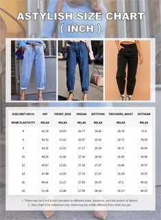 Foto 4 | Foto 4 | Vaqueros Elegantes Para Mujer, Cintura Alta, Casuales, Holgados, Color Marrón, Talla 16 - Venta Internacional.