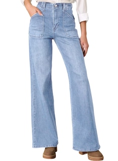 Foto 1 | Foto 1 | Jeans Astylish Para Mujer, Elásticos, Con Cintura Alta, Corte De Bota, Azul Beau - Venta Internacional.