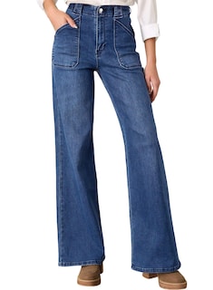 Foto 1 | Foto 1 | Vaqueros Elegantes Y Modernos De Cintura Alta Con Pierna Recta Para Mujer - Venta Internacional.